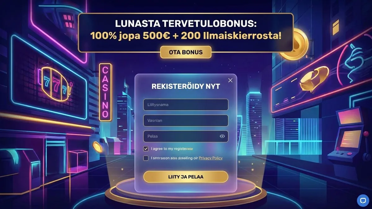 Rekisteröidy bonuksen kanssa